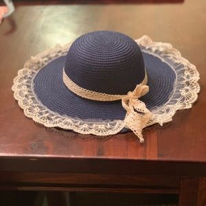 Mia Belle baby blue sun hat 5-7 years